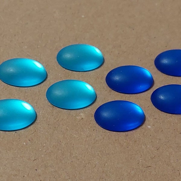 4 pcs Lunasoft Cabochon 18x13mm duna Lucite Cabochons oval 13*18 mm blue colors