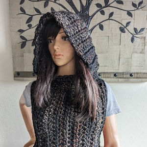Crochet vest pattern, crochet tutorial pattern, easy crochet pattern, women's vest, men's vest, hooded vest crochet pattern