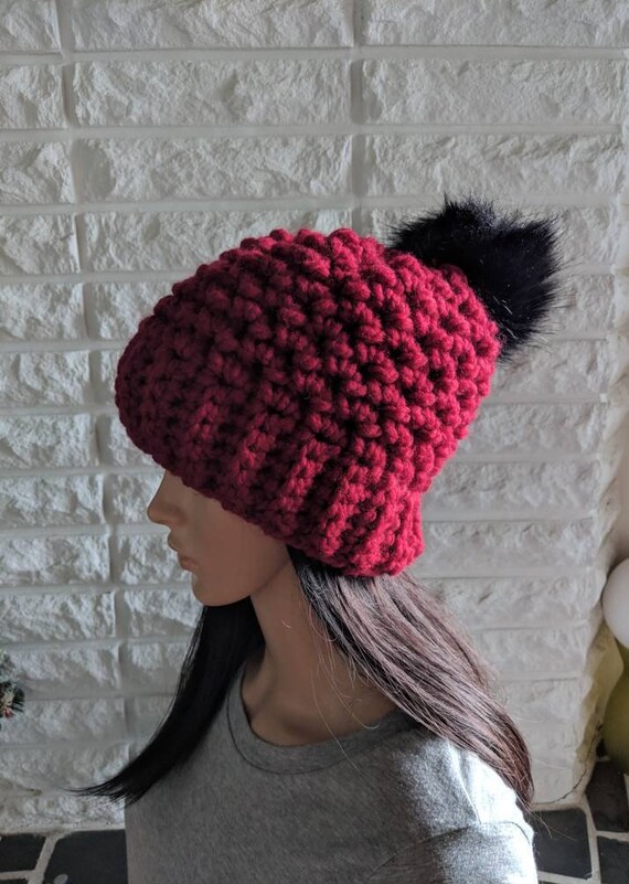 womens red winter hat