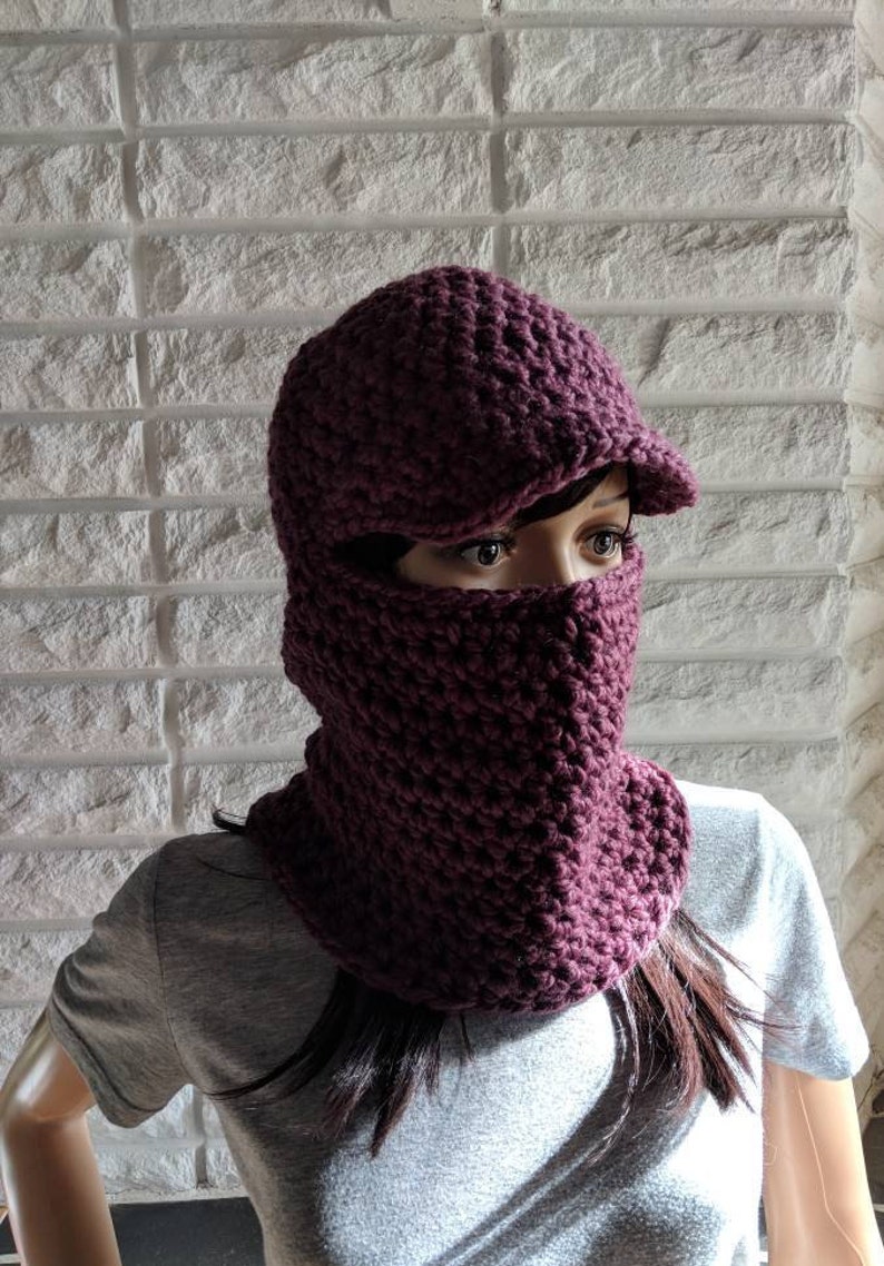 Women's Balaclava Plum Balaclava Women's Purple Etsy
