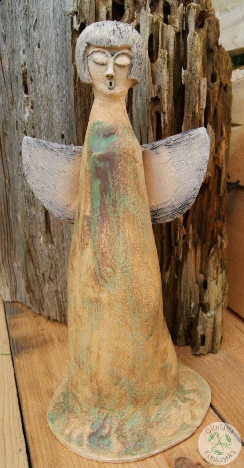 Ceramic Sculpture ancient Angel Ceramic Art Etsy