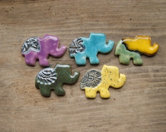 Kitchen elephant fridge magnet, Green elephant gifts, red elephant, elephant magnet, Oriental elephant for luck, animal magnet collection