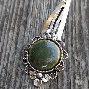Stylish hair clip breen hair clip ceramic hair decoration hair decoration Hair Jewelry hair decor vintage hair clip decorative green hairpin
