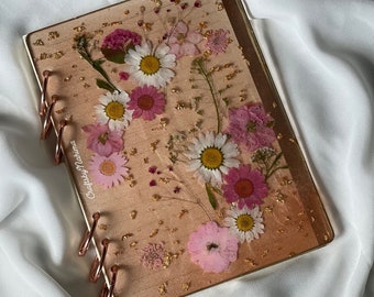 Rose Gold Floral Garden Notebook