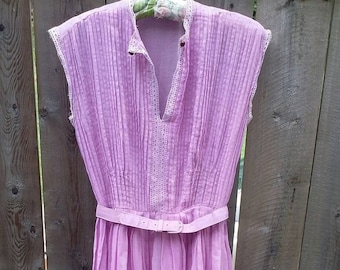 R&K Originals Sheer Cotton Lavender  Dress