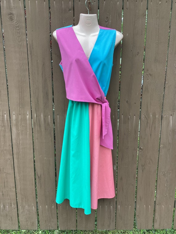 Pastel Color Blocking Dress