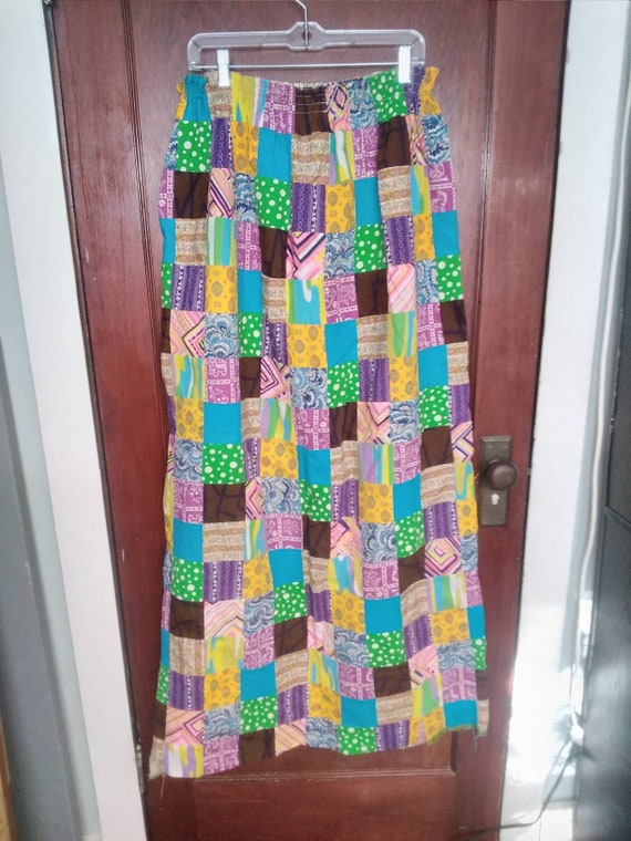 Really Long Patchwork Skirt Dress Fabric - image 2