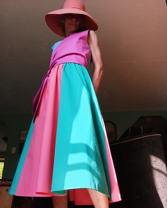 Pastel Color Blocking Dress