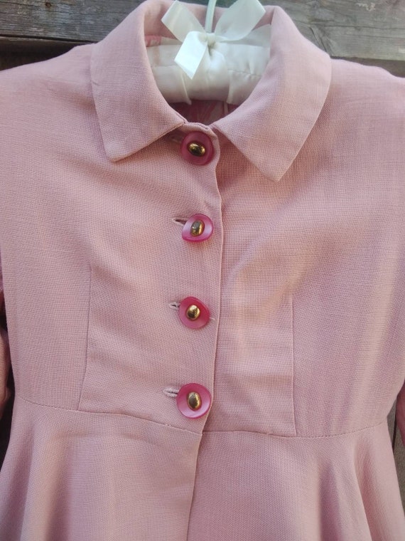 Pink Linen Full Circle Toddler Princess Coat - image 3