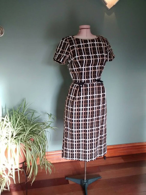 Plaid Mad Men Wiggle Pencil Dress - image 2