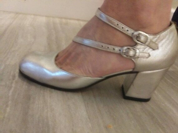Sexy Silver Mary Janes