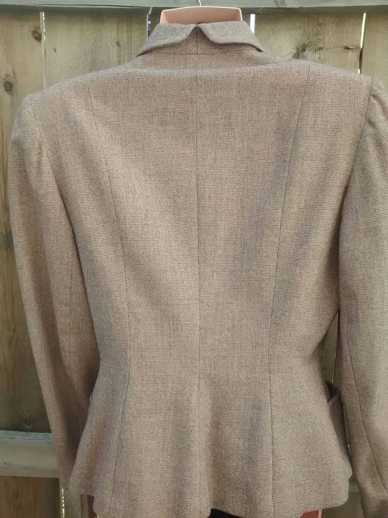 Pink and Black Tweed 1940s Suit Jacket