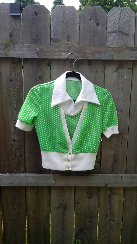 Super Seventies Polka Dot Crop Top