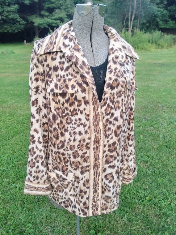 R&K Original Safari Style Animal Print Blazer