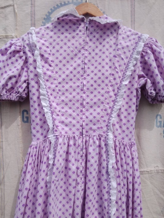 Lavender Calico Cotton Maxi Dress - image 4