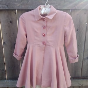 Pink Linen Full Circle Toddler Princess Coat