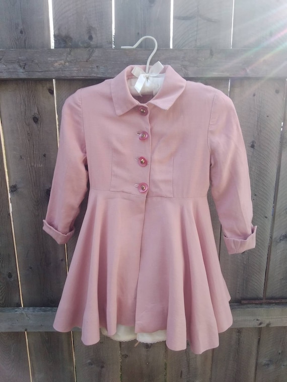 Pink Linen Full Circle Toddler Princess Coat - image 1