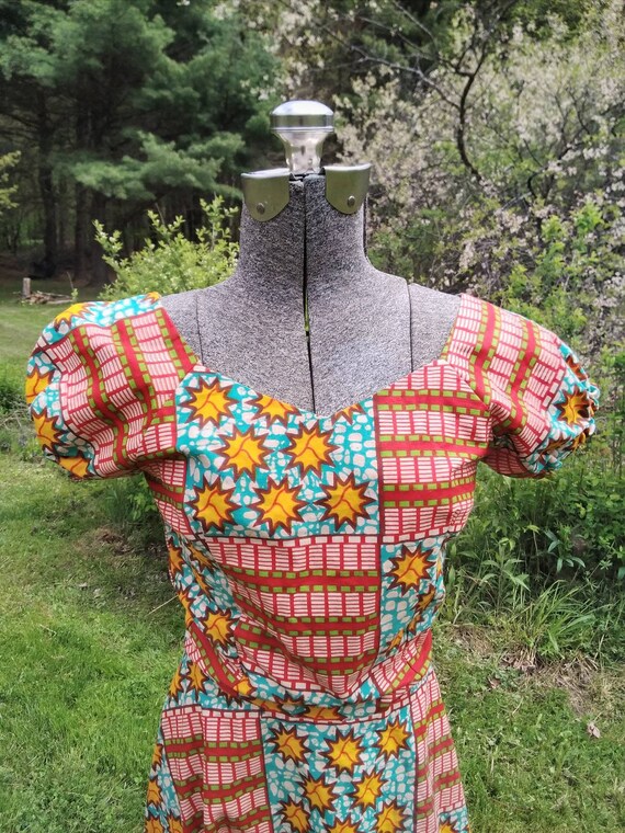 Handmade African Block Print Dress - image 10