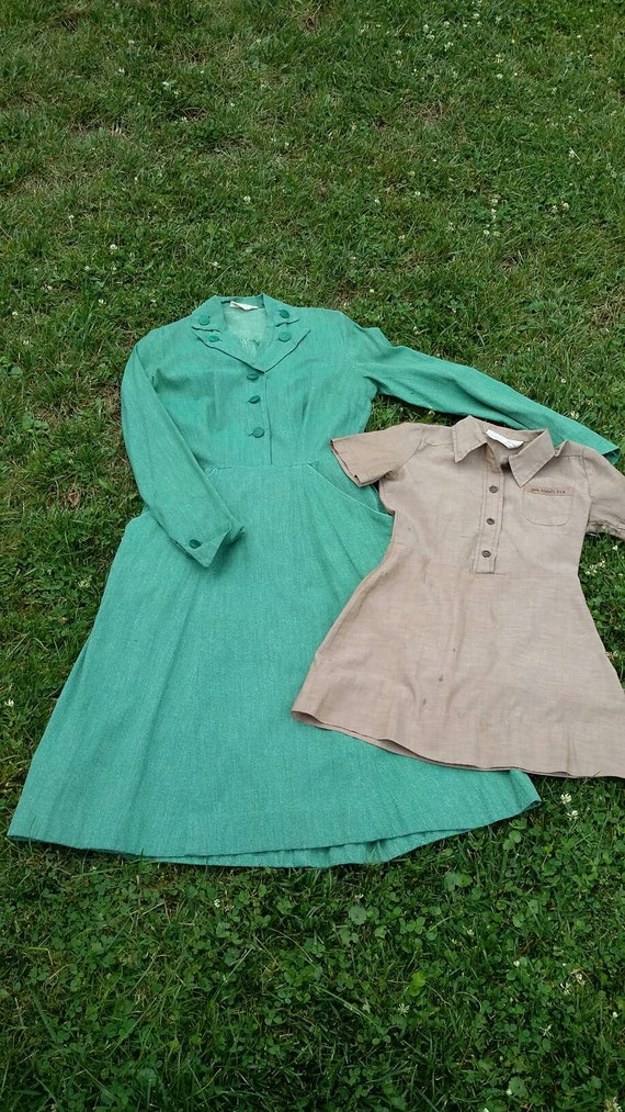 Little Girls Brownie Girl Scout Dress - image 5