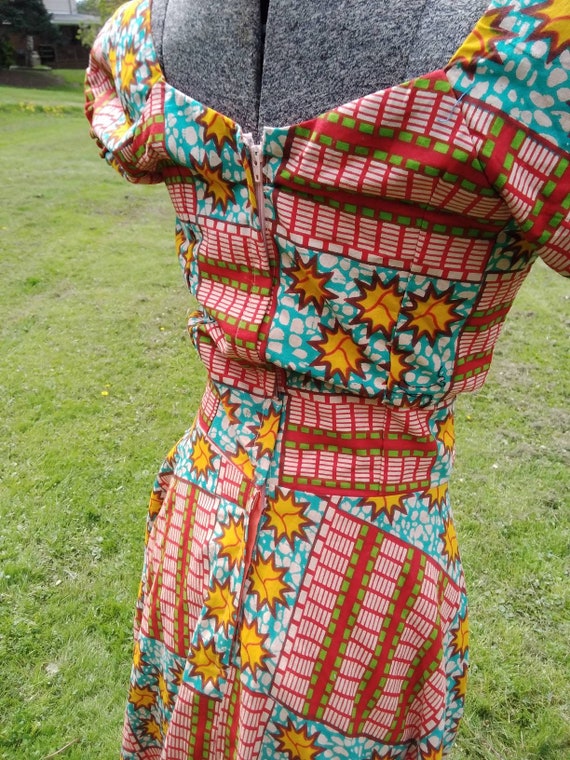 Handmade African Block Print Dress - image 7