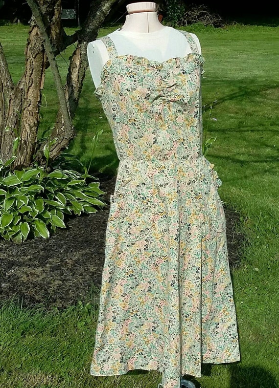 Mid Century Pastel Calico Sundress - image 2