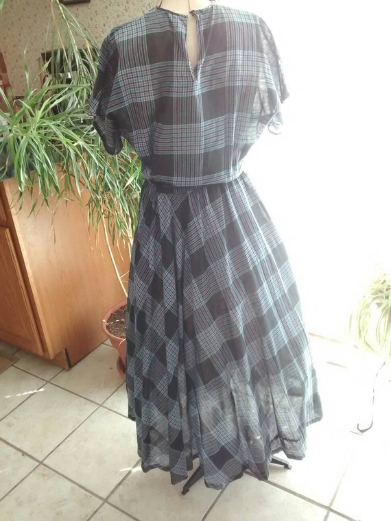 1950s Plaid Dress - image 4