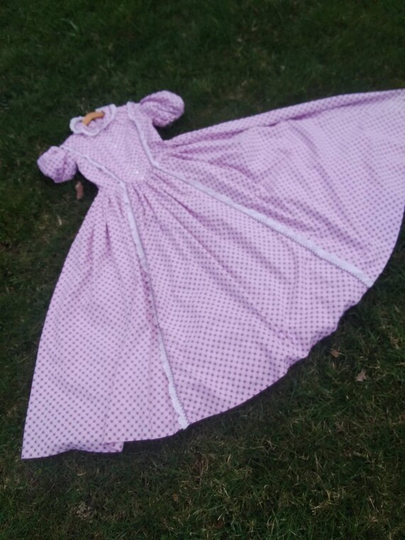 Lavender Calico Cotton Maxi Dress - image 2