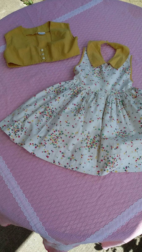 Adorable Toddler Novelty Print Halter Dress and B… - image 1