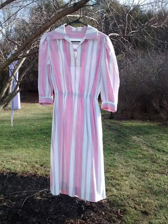 Timeless Cotton Summer Striped Dress - image 5