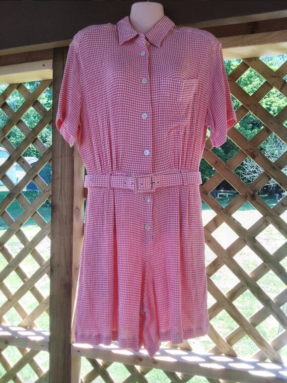 Eighties Gingham Romper