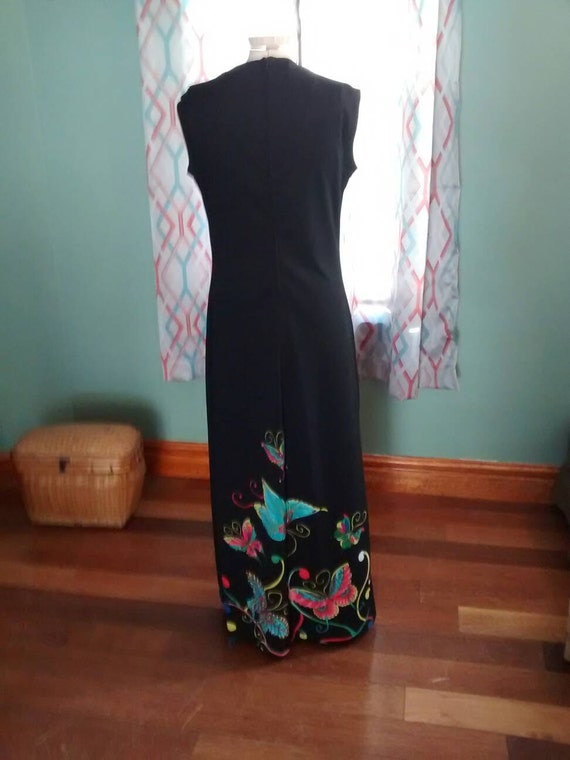 Dramatic Butterfly Maxi Dress Gown - image 3