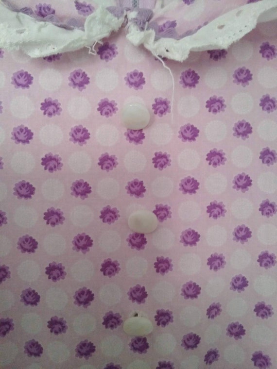 Lavender Calico Cotton Maxi Dress - image 8
