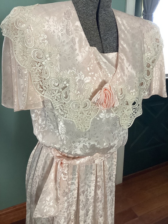 Pink Lacey 1980 Dress