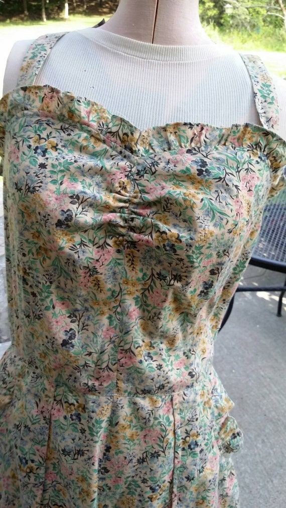 Mid Century Pastel Calico Sundress - image 3