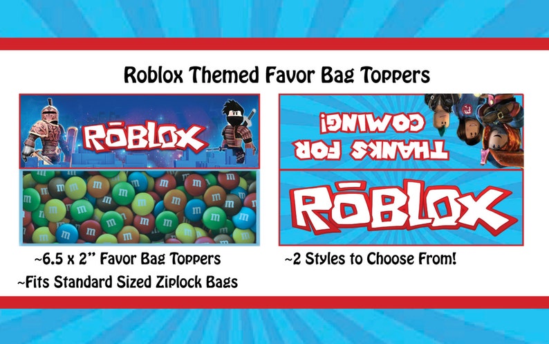 Roblox Themed Bag Toppers - 