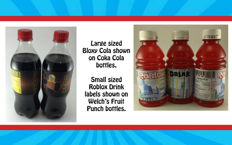 Roblox Themed Water Bottle Label - 