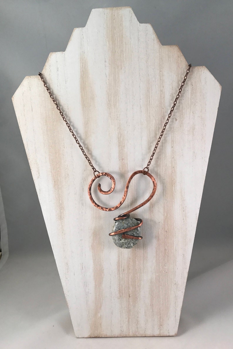 Copper Jewelry Copper Necklace Copper Wire Jewelry Grey Etsy