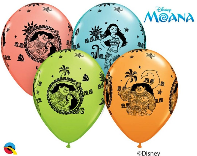 11 Disney Moana and Maui balloons decorations 4 count
