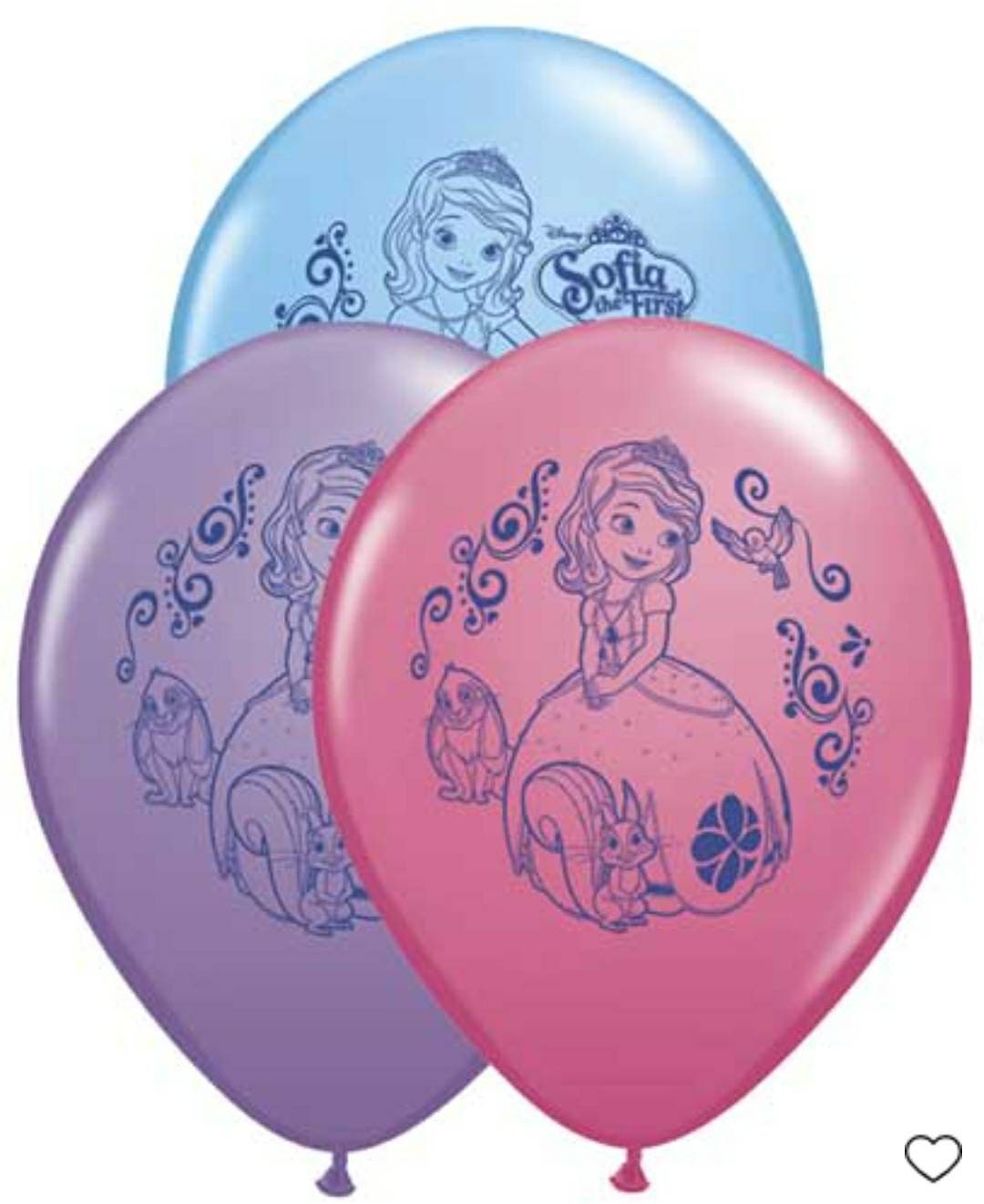 princesa sofia balões 27cm látex (6 unidades)