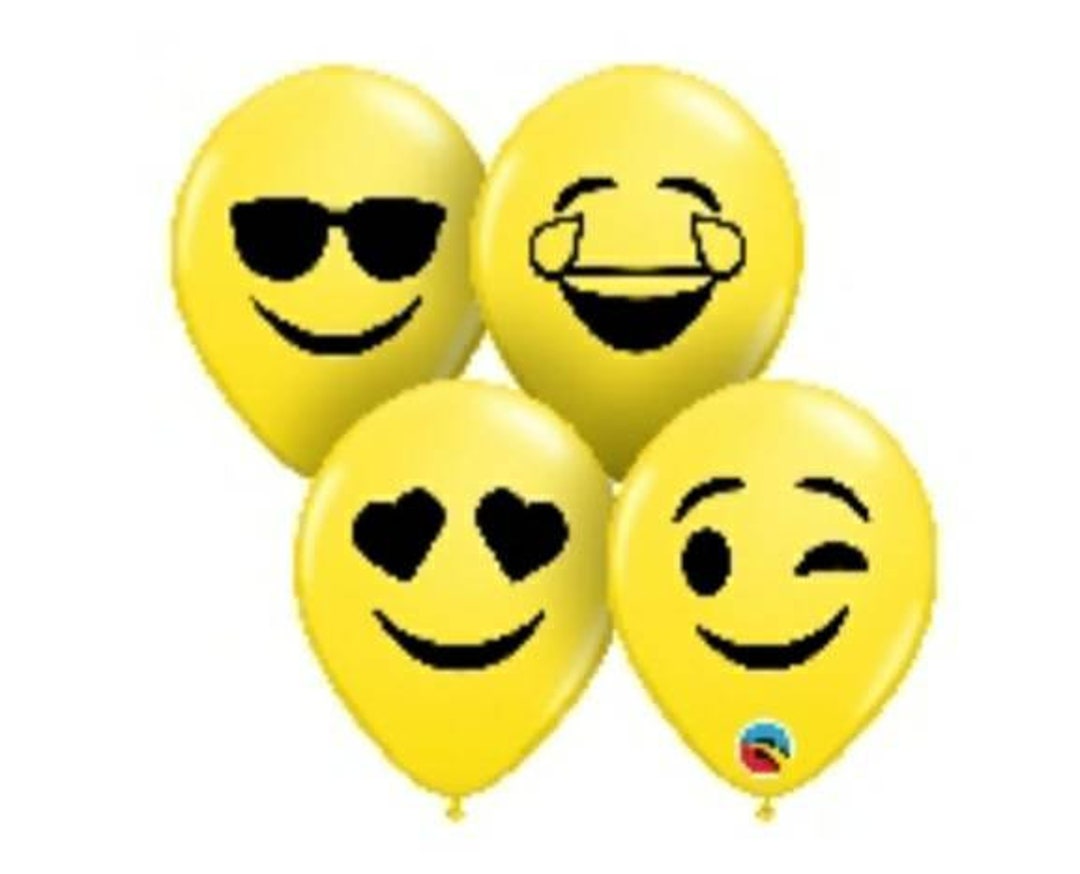 5 Emoji Gesichter kleine Luftballons Dekorationen nur 10 - Etsy.de
