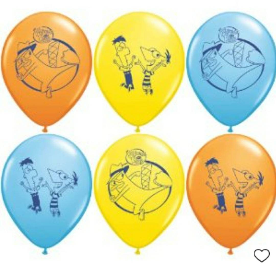 Disney Phineas and Ferb 11 Balloon 6 Count Etsy