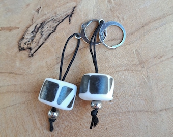 Barcelona-inspired printed porcelain earrings