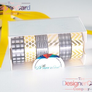 Gemengd pakket van goudfolie en zwarte Washi Tape Masking Tape