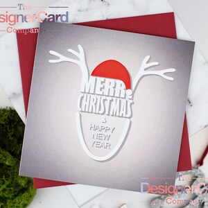 Rentier Weihnachtskarte - Weihnachtsmann Rentier Rudolph Geweih Illustration Weihnachtskarte
