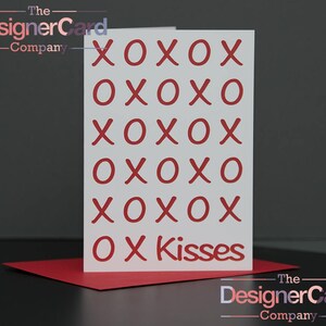 XOXO bisous amour anniversaire carte de Saint Valentin