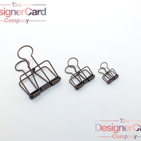 NEW Antique Bronze Wire Bulldog Clip | Paper Clip | Planner Clip | Wire Clip | Skeleton Clip