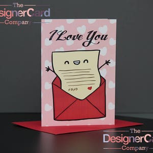 Cartão Eu te amo carta de amor aniversário dia dos namorados