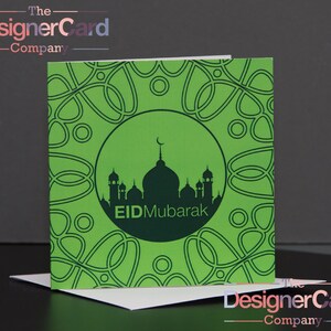 Cartão Eid da Mesquita Árabe Eid Mubarak Ramadan Cartão Islâmico