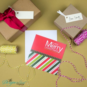 Carte de Noël Stripey - Stripes Merry Christmas