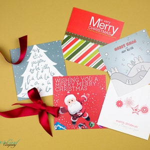 Assorted Christmas Cards - Pack of 5